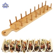 [EY] Bamboo Taco Holders Holds 8 Tacos Each Taco Tray Multi-Use Food Stands Hard Shell Tacos Ra For 