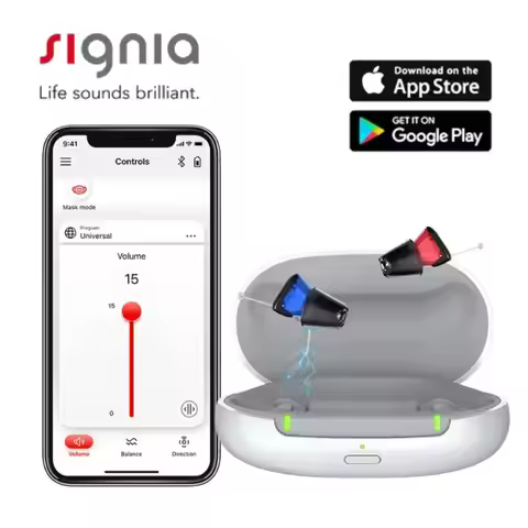 Signia Silk C&G（1IX 2IX 3IX 5IX 7IX）Hearing Aids 16-48 Channels 85dB 1Pair Rechargeable for Middle-a