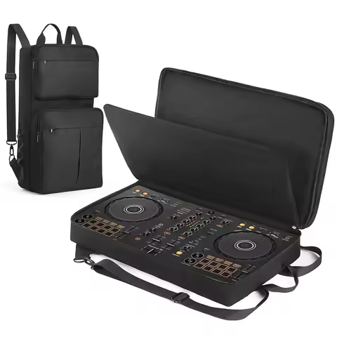 DJ Backpack for Pioneer DDJ-400 DDJ-FLX4 DJ Mixer Case Carrying Case Travelling Case Adjustable Shou