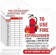 50 Set Monthly Fire Extinguisher Inspection Tags Record Year Fire Extinguisher Inspection Tags 3.3 x