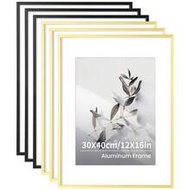 1/3pcs, 30x40cm/12x16in Gold Aluminum A4 Photo Frame, 21x29.7cm Certificate Document Poster Frame, 1