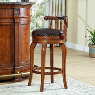 Backrest Bar Stool European Bar Chair Rotating Restaurant Household Chair Bar High Feet American Bar