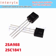10pcs/lot Brand New 2SA988 2SC1841 A988 C1841 In-Line TO-92 Triode