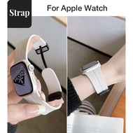 女士 硅胶 磁吸扣 运动 表带 for Apple Watch S11 SE3 Ultra3 S10 S9 S8 SE S7 S6 Ultra 49mm 46mm 42mm 40mm 44mm 41m