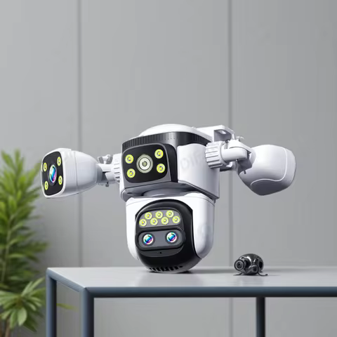 20MP 10X Optical Zoom WiFi6 Outdoor Security Cam Four Lens Three Screens Auto Tracking 6K Dual Len W
