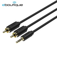 UNITEK 3.5mm Aux/Auxiliary To 2RCA Cable 1.5M (Y-C938Bk)