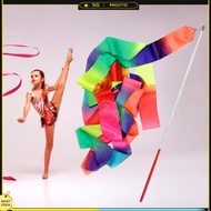 4M Gymnastics Streamer Baton Stick Twirling Rhythmic Ribbon Rainbow Color Performance Props for Kids