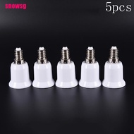 [snowsg]5pcs E14 to E27 Base Screw Light Lamp Bulb Holder Adapter Socket Converter