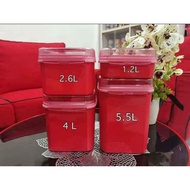 Tupperware Ezy Keeper Square 1.2L / 2.6L / 4.0L / 5.5L Fullset LEVEL JUNE 2021