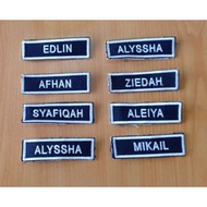 Name tag Sulam, Tag nama sekolah, Tag nama budak, Sulam Nama