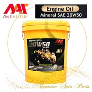 100% ORIGINAL MEAUSU ENGINE OIL 18L ADVANCE FORMULA SAE 20W50 API SM / CF '' NO MIX RECYCLE OIL ''