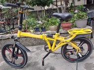 20吋(黃色)可變速摺疊單車
