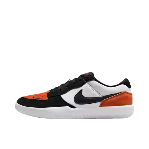 Nike SB Force 58 Men's and Women's Skateboarding Shoes, Lifestyle, Flat Sneakers, Black/White