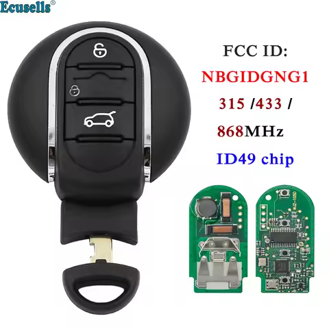 Ecusells 3 Buttons Smart Remote Car Key Fob 315MHz 434MHz 868MHz ID49 Chip for BMW Mini Cooper 2015-