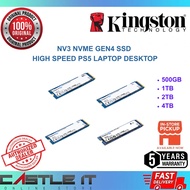 Kingston NV3 NVMe Gen4 SSD M.2 2280 500GB 1TB 2TB 4TB PS5 Laptop Desktop