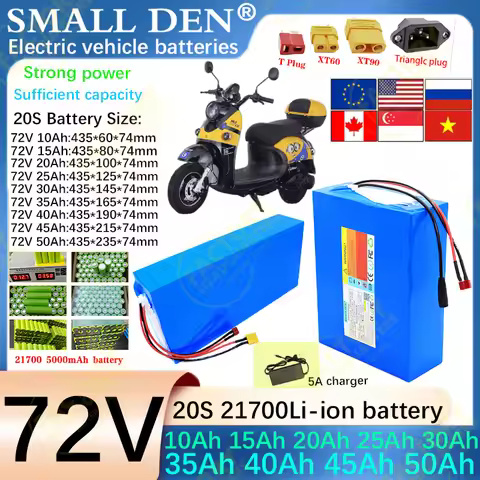 72V 10Ah 15Ah 20Ah 25Ah 30Ah 35Ah 40Ah 45Ah 50Ah 21700 lithium battery pack, Suitable for various po