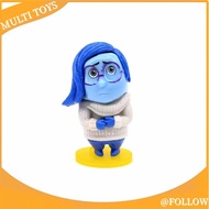 8PCS Figure Inside Out Joy Riley Anxiety Sadness Car Cake Decoration Model Toy