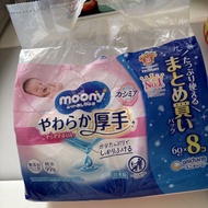 日本製造 Moony 嬰兒濕紙巾 (厚手)6包