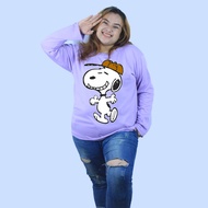 Jumbo Shirt 6XL 5XL Snopi Hat 4XL 3XL XXL XL L Women's T-Shirt BIG Size Long Sleeve