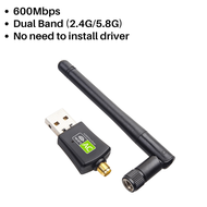 600Mbps WiFi Adapter Dual Band 5GHz Wireless Wifi Dongle USB Receiver 802.11AC Wireless Network LAN