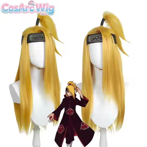HOKAGE NINJA Deidara Cosplay Wig High Quality Wig Golden Color Comes with Bangs