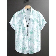 Men's shirts seaside vacation casual beach clothing summer Hawaiian shirts casual floral shirts prin