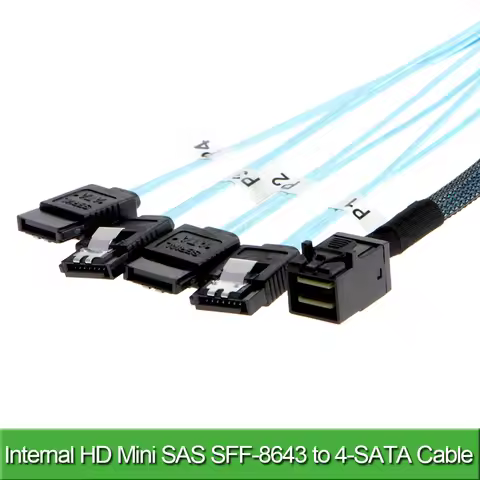 SFF-8643 to SATA,Mini SAS to SATA Cable Mini SAS Breakout Cable SFF 8643 to SATA Mini SAS HD to SATA