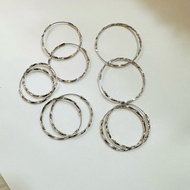 High Purity Platinum/Pt950 Platinum Large Hoop Earrings