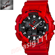 นาฬิกาข้อมือ GShock รุ่น GA100B-4A (สีแดง)