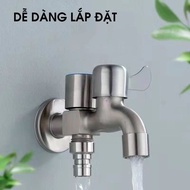 Vòi nước 2 đầu ra vòi nước đôi chia 2 đầu van cổng xả độc lập thông minh - Vòi Nước 2 Đầu Độc Lập Đầ