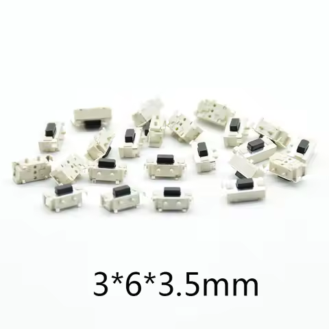 50pcs white black Micro Tact Switch Touch 3*6*3.5 3x6x3.5 SMD For MP3 MP4 Tablet PC Button Bluetooth