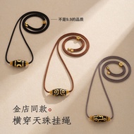 {Horizontal Dzi Beads} Gold Store Same Dzi Beads Pendant Lanyard Dzi Beads Necklace Dedicated Rope A