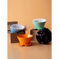 April丹麥四月濾杯手沖蛋糕濾紙陶瓷玻璃分享壺咖啡杯 粉橙藍綠色