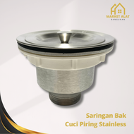 Saringan Bak Cuci Piring BESAR STAINLESS SILVER / Afur Saringan Cuci Piring / Saringan Wastafel