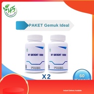 HF - PAKET 2 PCS Weight 1000 Suplemen Penggemuk Badan Mass Gainer 60 Kapsul GFH STORE