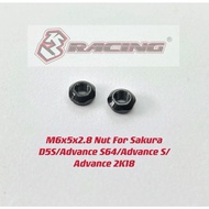 3Racing SAK-A529/C For Sakura D5S D5MR D5MRV2 D5 MR Advance 2K18 AdvanceS S64 M6x5x2.8 Nut