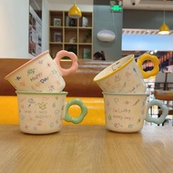 Mug Ceramic Mug Korean Style Fresh Ceramic Mug Drinking Cup Girl Student Dormitory Home Breakfast Milk Coffee Cup