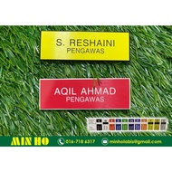 Engraved Name Tag Pengawas