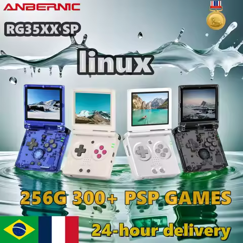 ANBERNIC RG35XXSP 3.5'' IPS Screen Flip Handheld Console Linux System HDMI-compatible TV Output 256G