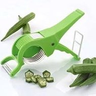 2 in 1 Vegetable Fruit Cutter Multi Blade Stainless Steel 5 Blade Veg Cutter Bhindi Cutter Multi Cut