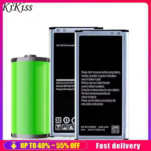 For Samsung S5 Mobile Phone Batteries For Galaxy S 5 SM G900 G900S G900I G900F G900H 2800mAh EB-BG90