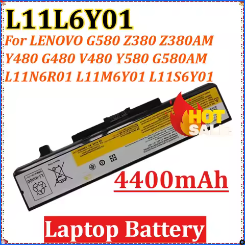 For LENOVO G580 Z380 Z380AM Y480 G480 V480 Y580 G580AM L11N6R01 L11M6Y01 L11S6Y01 New Laptop Battery