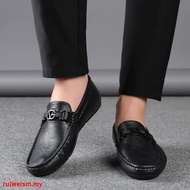 ▫Kasut Hitam Casual Slip Ons Loafers Kasut Kulit Pejabat Lelaki Formal Selesa Fesyen Baru Murah