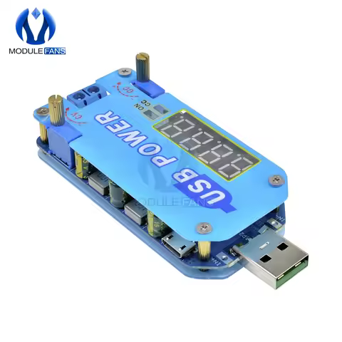DC-DC CC CV Type-C USB 5V to 3.3V 9V 12V 24V 30V Power Supply 15W Adjustable Step Up/Down Boost Buck