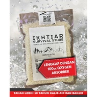Beras putih vacuum pack dengan oxygen absorber 100cc