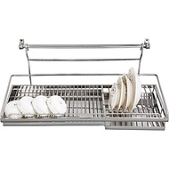 Kệ sóng chén 1 tầng treo có khay inox 304 TOVASHU nhiều kích thước