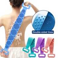 Sgm Scrubber Silicone Body Back Brush Double-Sided Shower Back Brush Shower Puff Body Scrubber Tool 