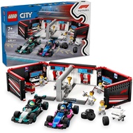 [ZRmar03] LEGO City F1 Garage & Mercedes-AMG & Alpine Cars 60444 Toy Playset with 2 Race Vehicles, F