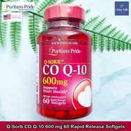 โคคิวเท็น Q-SORB™ CoQ10 600 mg 30 or 60 Rapid Release Softgels - Puritans Pride Q10 คิวเทน โคเอนไซม์