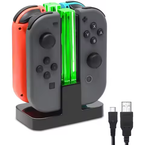 4 In 1 LED Charger Stand Dock Station Indicater For Nintendo Switch NS For Joy-Con Controller Stand 